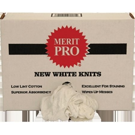 MERIT PRO MP01013 White New Washed Knit Rags Red 160112